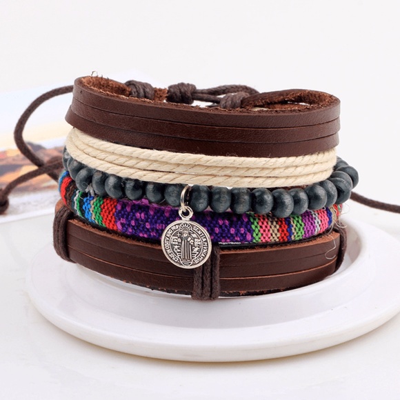 South America Style 4 layers Fashion Bracelets - Picture 4 of 5